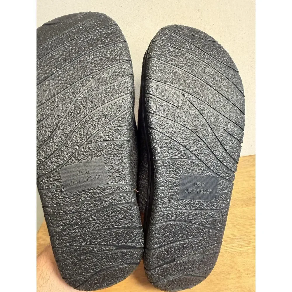 LongBay Men’s Memory Foam House Slippers Indoor Outdoor Black US Size 8 New